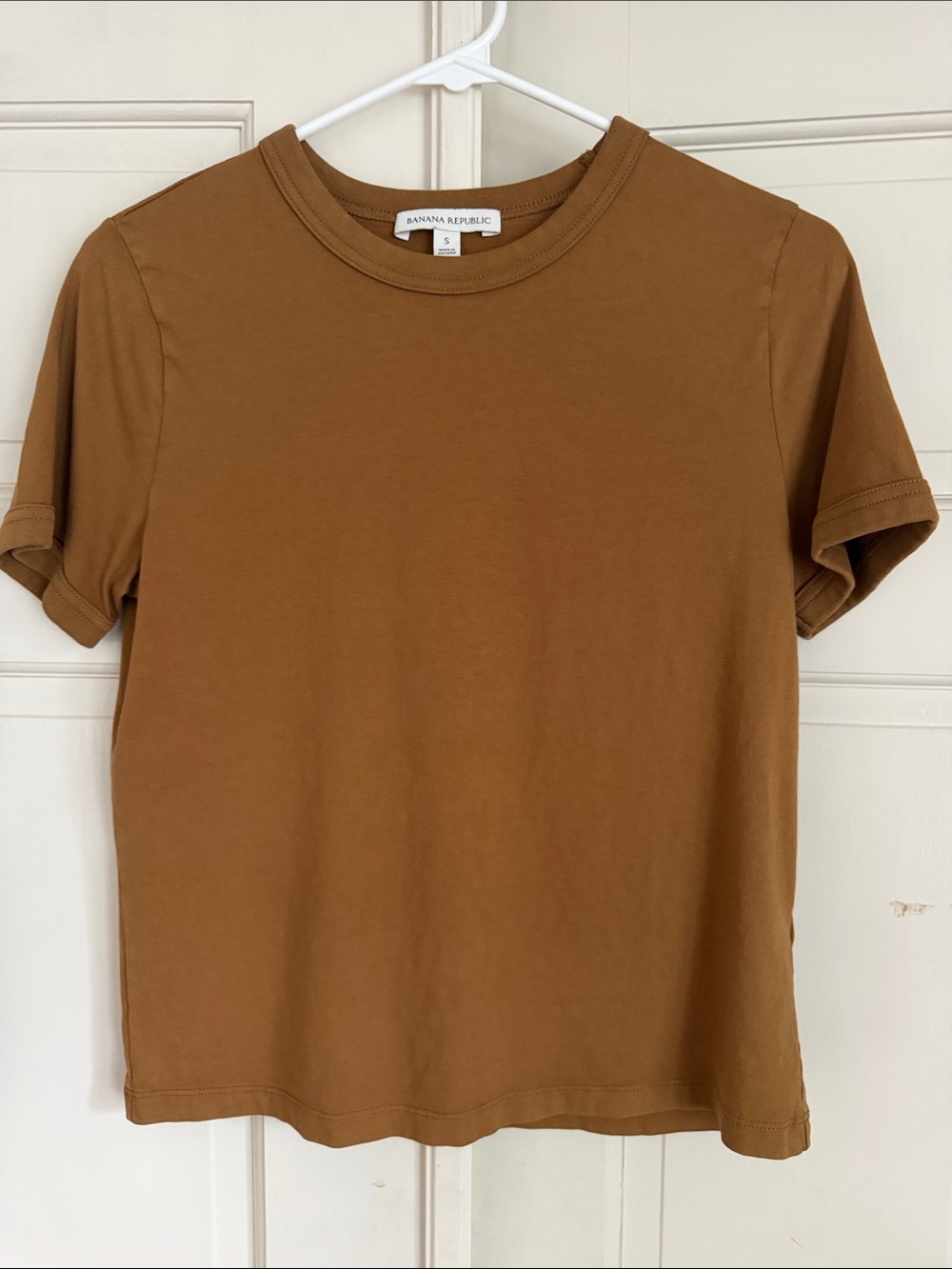 Banana Republic Women’s Short Sleeve Crewneck Tee - Caramel Brown